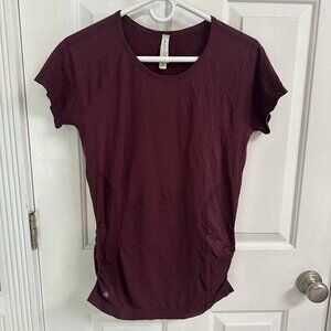 Athleta Speedlight Maroon Workout Shirt